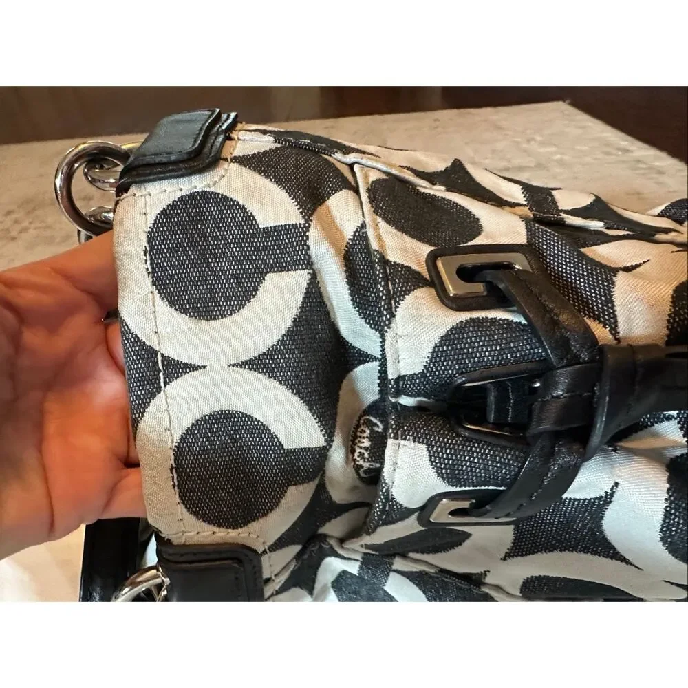 Coach OP Signature Shoulder Purse Tote